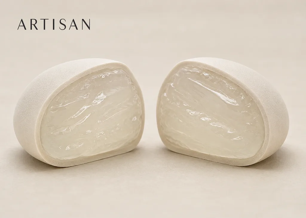 How are gummy bear implants different from standard silicone?