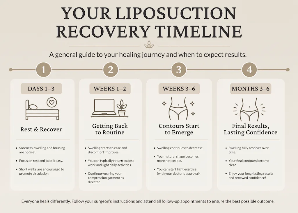 What does recovery from liposuction look like?